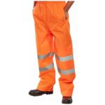 hi vis orange over trousers