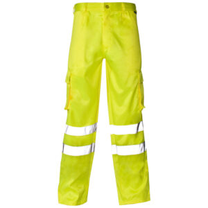 Supertouch Hi Vis Yellow Combat Trousers Knee Band