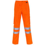 Supertouch Hi Vis Orange Combat Trousers Knee Band