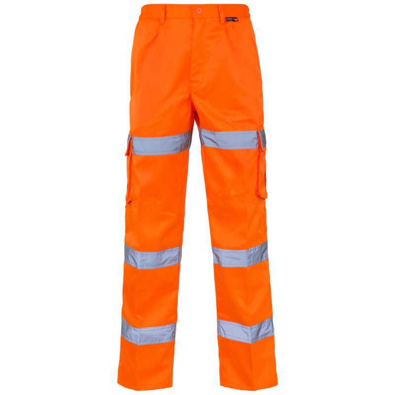 Supertouch Hi Vis Orange 3 Band Combat Trousers