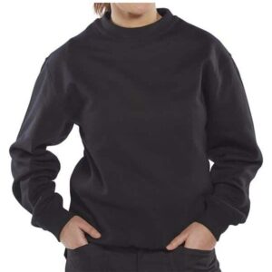 click premium polycotton sweatshirt in black