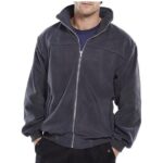 click workwear endeavour fleece zip-up jacket in grey