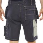 click workwear grantham multi-purpose pocket shorts in navy reverse