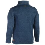 Herock Coll Sweater Navy/ Grey Short Zip Premium Workwear Soft Lightweight