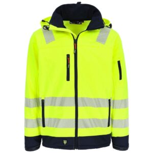 Herock Gregor Hi Vis Softshell Jacket (Yellow / Navy)