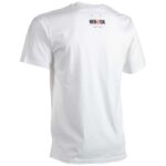 herock anubis slogan 'we work hard' tshirt in white reverse