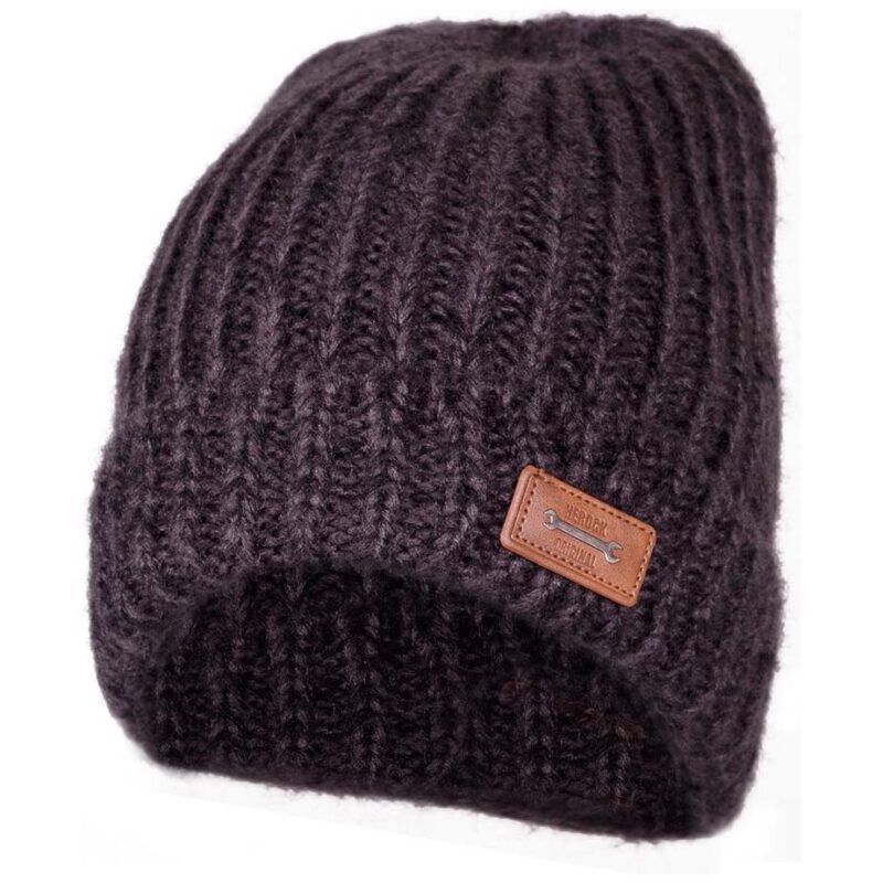 herock knitted grey beanie hat
