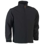 herock julius softshell zip-up black jacket