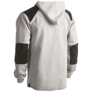 herock juno zip-front hoodie in light grey reverse