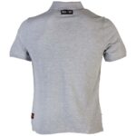 herock levi polo shirt in light grey reverse