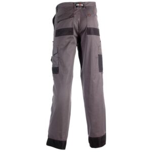 herock mars work trousers in grey and black reverse
