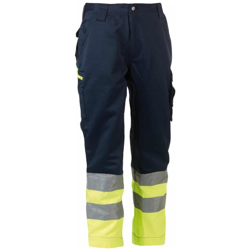 herock olympus navy and yellow hi vis trousers