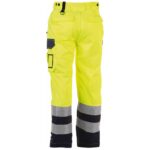 herock olympus yellow and navy hi vis trousers reverse