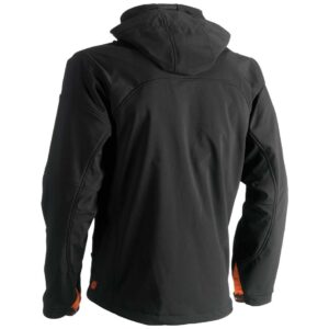 herock poseidon softshell zip-front jacket in black reverse