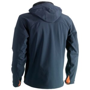 herock poseidon softshell zip-front jacket in navy reverse