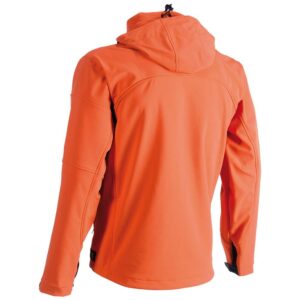 herock poseidon softshell zip-front jacket in orange reverse