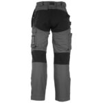 herock spector work trousers in grey and black reverse