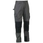 herock titan grey and black workwear trousers