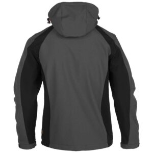 herock trystan zip-front jacket in grey and black reverse