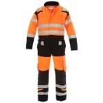 hi vis orange and black coverall