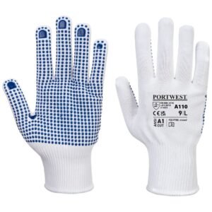 Portwest Polka Dot Glove - White/Blue