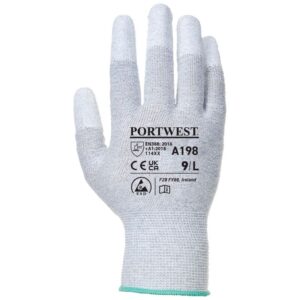 Portwest Antistatic PU Fingertip Glove