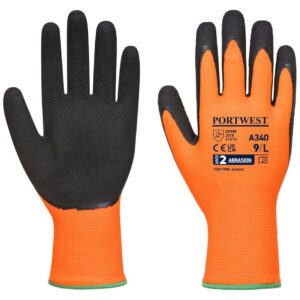 Portwest Hi-Vis Grip Glove - Latex - Orange/Black