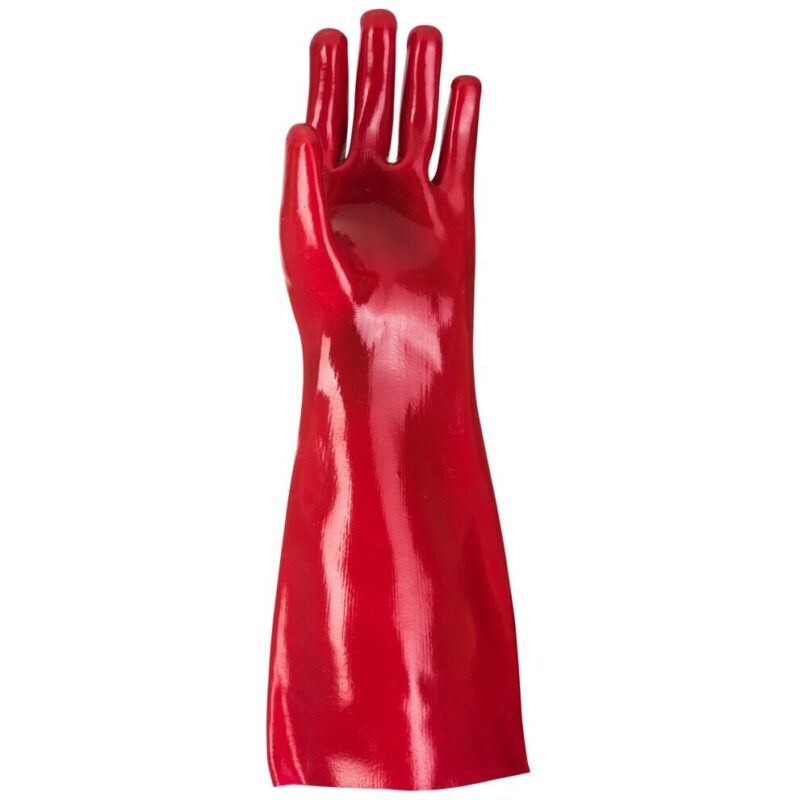 Portwest Grip 12 PVC Gauntlet 45cm Red A445