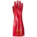 Portwest Grip 12 PVC Gauntlet 45cm Red A445