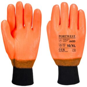 Portwest Weatherproof Hi-Vis Glove Orange A450