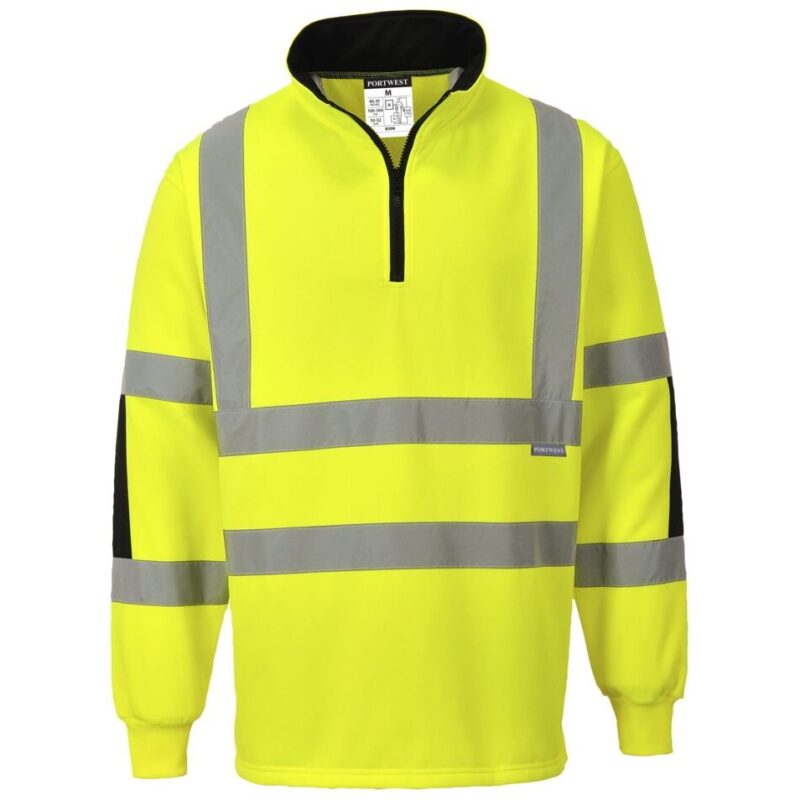 Portwest Xenon Hi-Vis Rugby Shirt - Yellow