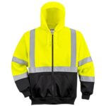 Portwest Hi-Vis Contrast Zipped Hoodie