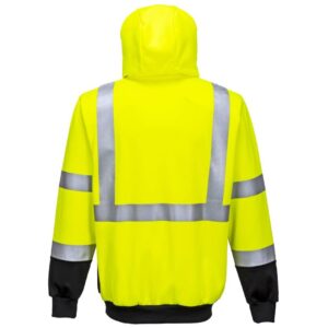 Portwest Hi-Vis Contrast Zipped Hoodie