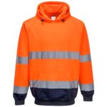 Portwest Hi-Vis Contrast Hoodie - Orange/Navy