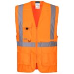 Portwest Hi-Vis Tablet Pocket Executive Vest - Orange