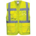 Portwest Athens Hi-Vis Mesh Executive Vest - Yellow