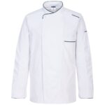 Portwest Surrey Chefs Jacket Long Sleeve - White