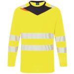 Portwest DX4 Hi-Vis T-Shirt Long Sleeve - Yellow/Black