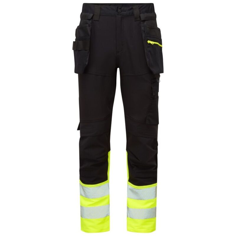 Portwest DX4 Hi-Vis Class 1 Craft Trousers - Yellow/Black