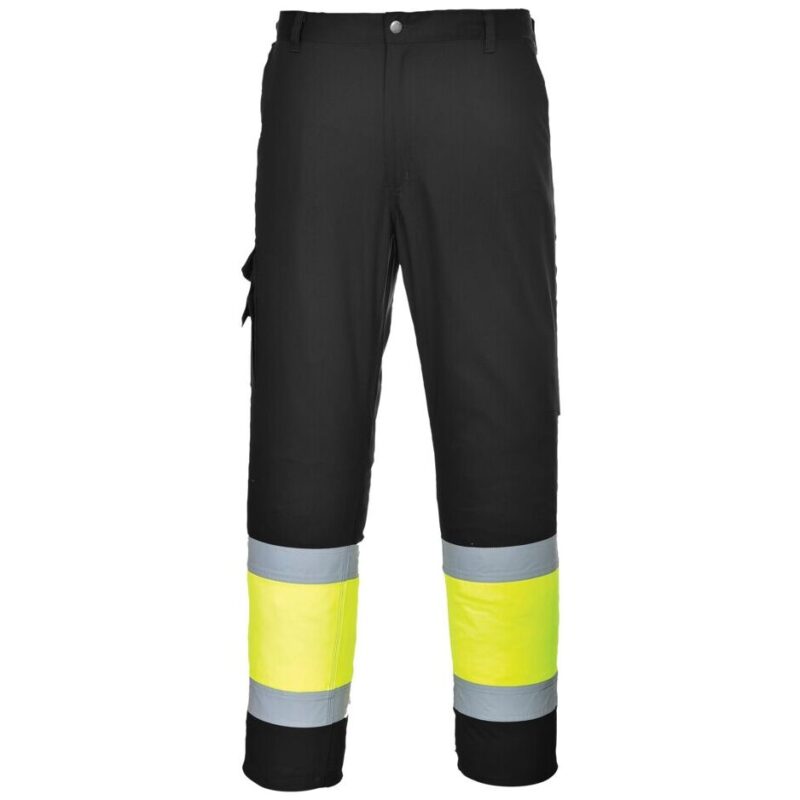 Portwest Hi-Vis Contrast Class 1 Service Trousers - Yellow/Black