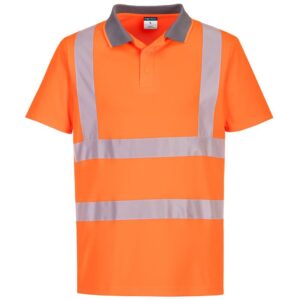 Portwest Eco Hi-Vis Polo Shirt Short Sleeve - Orange