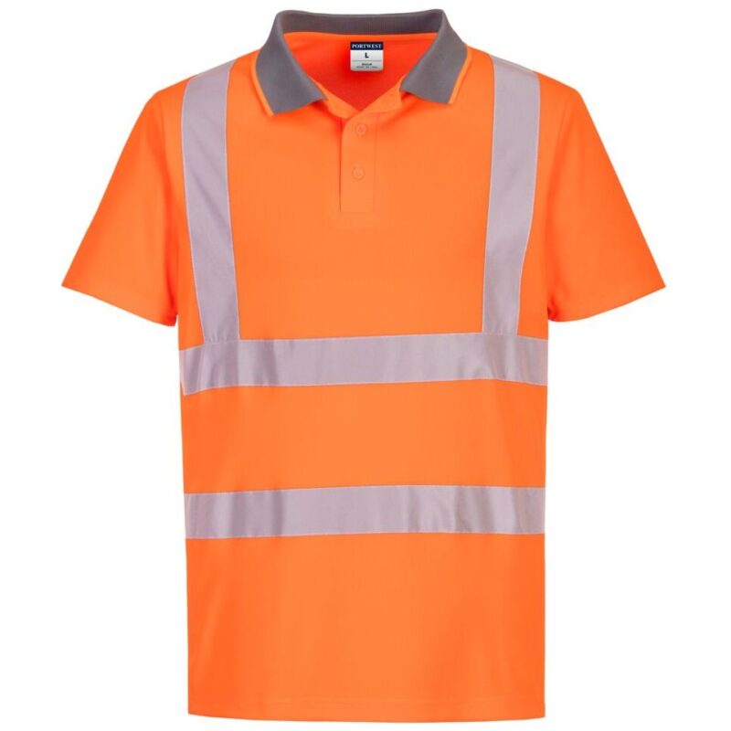 Portwest Eco Hi-Vis Polo Shirt Short Sleeve - Orange