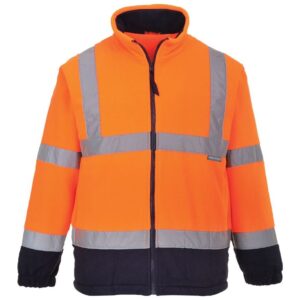 Portwest Hi-Vis Contrast Fleece - Orange/Navy