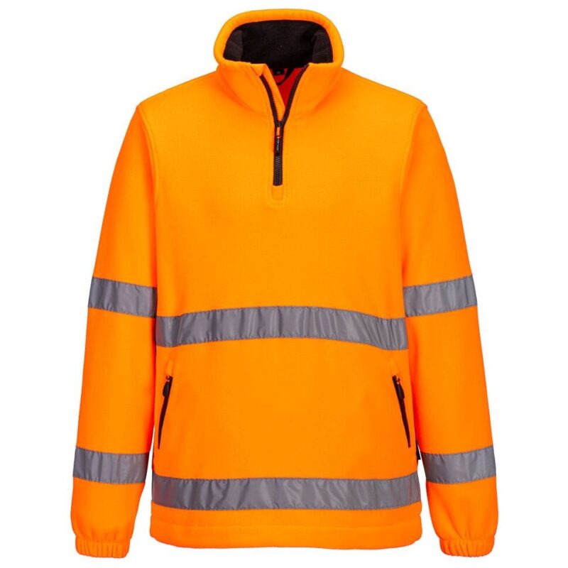 Portwest Hi-Vis 1/2 Zip Fleece - Orange