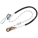 Portwest Work Positioning 2m Lanyard with Grip Adjuster White FP26