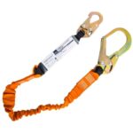 Portwest Single 140kg 1.8m Lanyard with Shock Absorber Black/Orange FP74