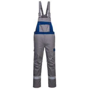 Portwest Bizflame Industry Two Tone Bib and Brace - Grey