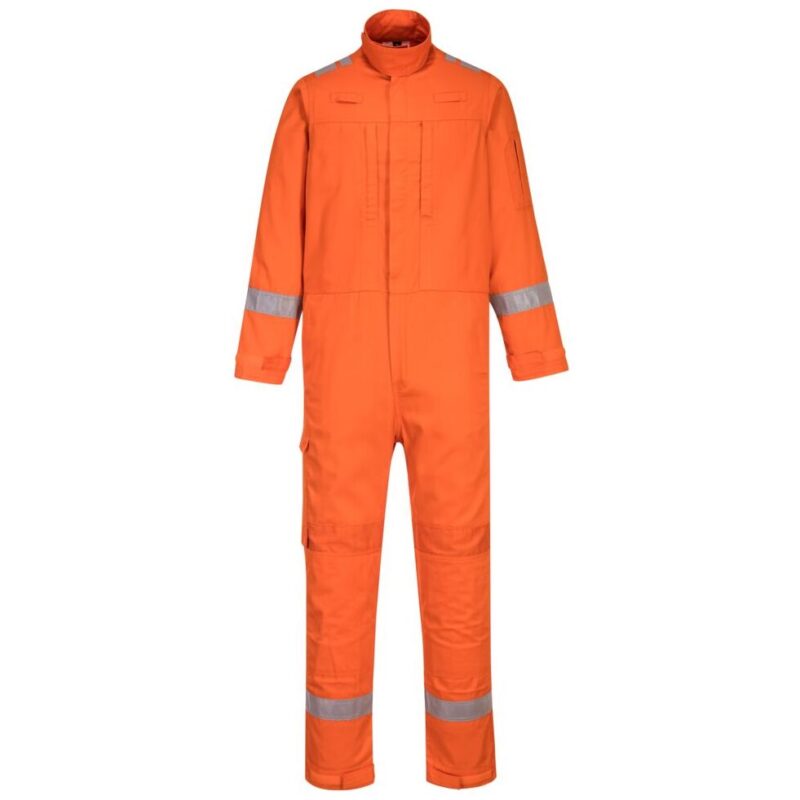 Portwest Bizflame Work Stretch Panelled Coverall - Orange