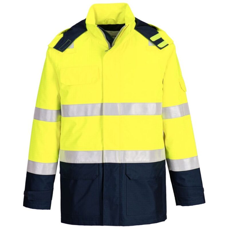 Portwest Bizflame Rain+ Hi-Vis Light Arc Jacket - XXXL