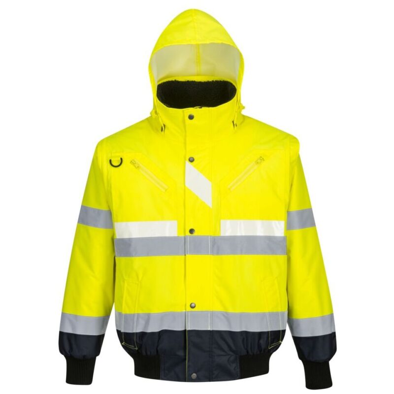 Portwest Glowtex Hi-Vis 3-in-1 Contrast Bomber Jacket - XXXL